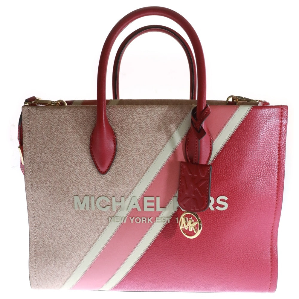 MICHAEL KORS(マイケルコース) MIRELLA ミレラ ラバーロゴ 2Way ショルダー トートバッグ レディース ピンク 35R3G7ZT8L