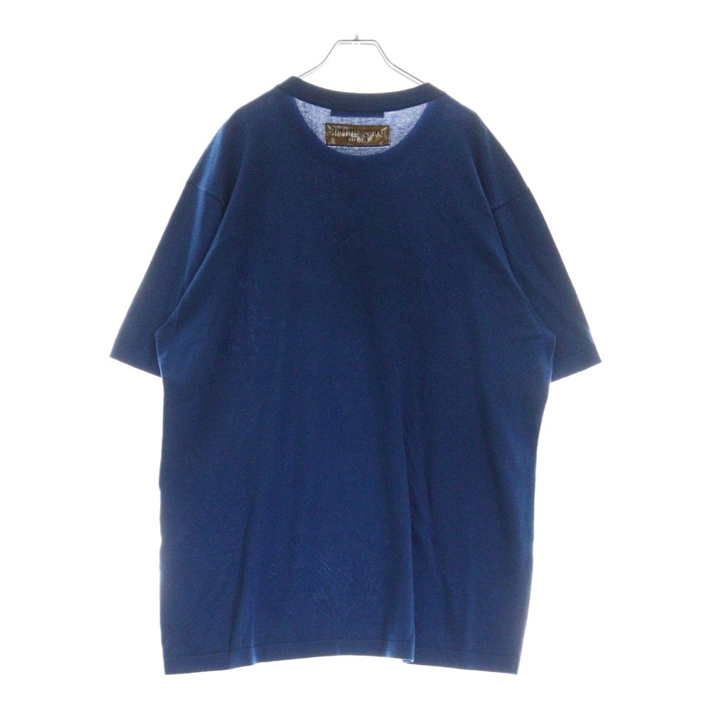 LOUIS VUITTON(ルイヴィトン) 21AW エブリデイ LV クルーネック 半袖ニット Tシャツ カットソー ブルー RM212 DB0 HLN84W