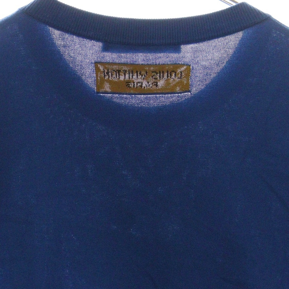 LOUIS VUITTON(ルイヴィトン) 21AW エブリデイ LV クルーネック 半袖ニット Tシャツ カットソー ブルー RM212 DB0 HLN84W