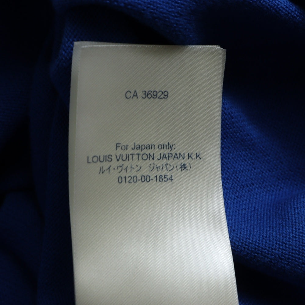 LOUIS VUITTON(ルイヴィトン) 21AW エブリデイ LV クルーネック 半袖ニット Tシャツ カットソー ブルー RM212 DB0 HLN84W