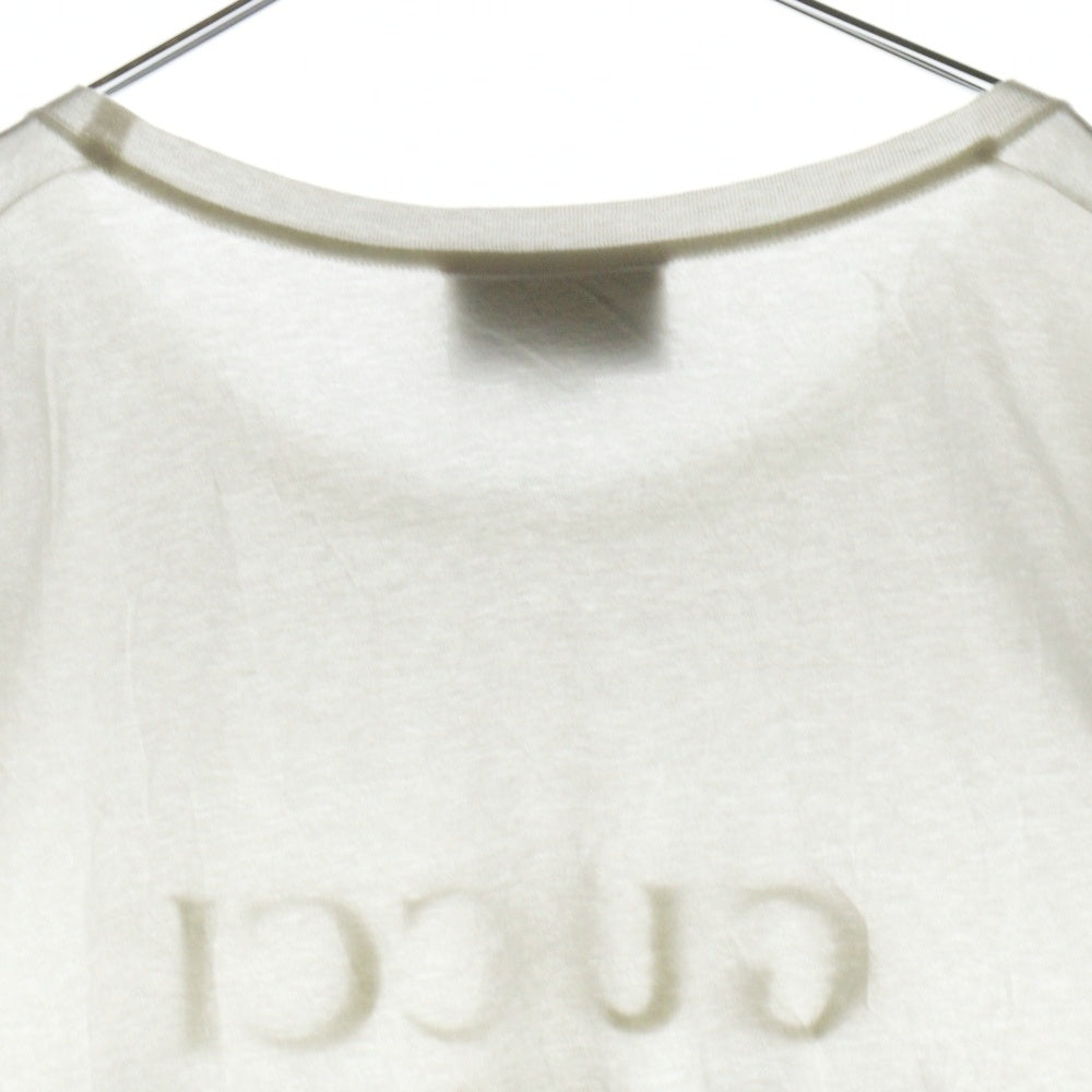 GUCCI(グッチ) 18SS ロゴプリント ウォッシュド オーバーサイズ 半袖Tシャツ カットソー ホワイト 440103 X3F05