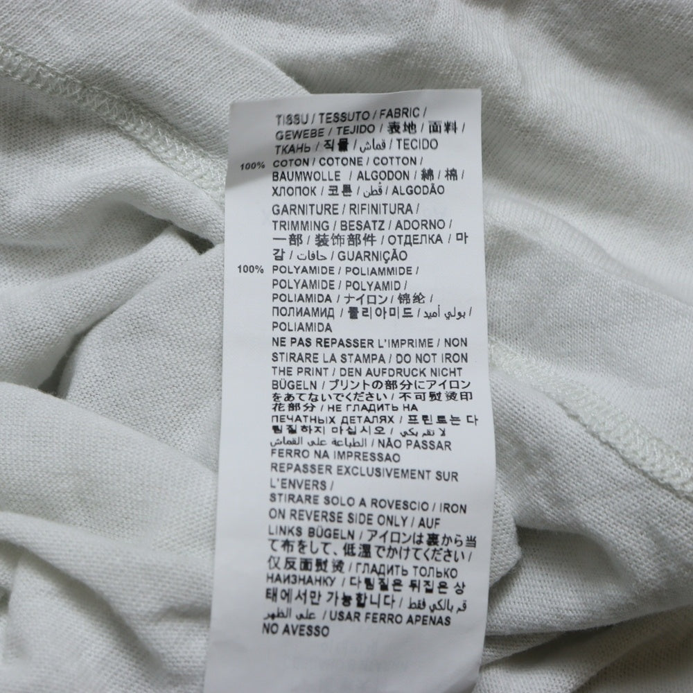 SAINT LAURENT PARIS(サンローランパリ) 21SS SIGNATURE DESTROYED TEE バックプリント デストロイ クルーネック 半袖Tシャツ カットソー ホワイト 624992 YBUW2