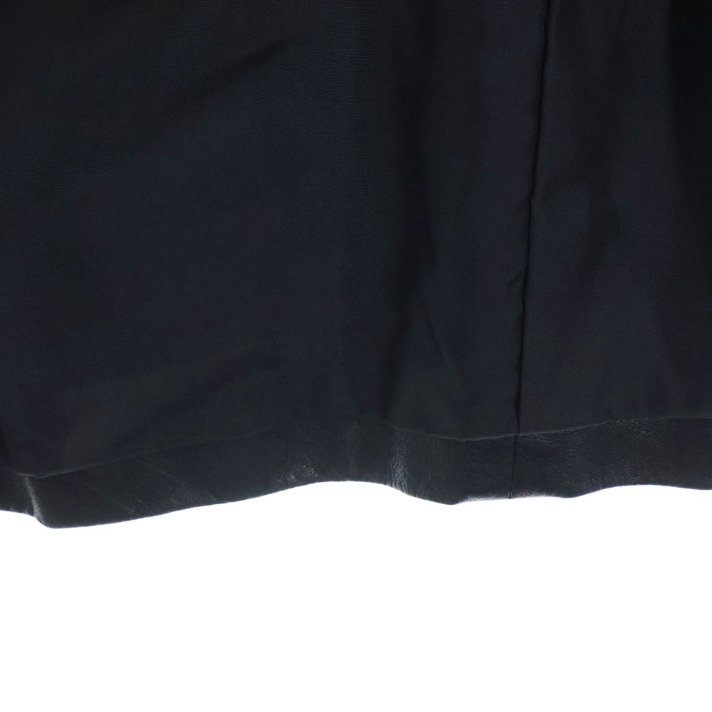Yohji Yamamoto(ヨウジヤマモト) 90S レザーロングコート チェスターコート ブラック