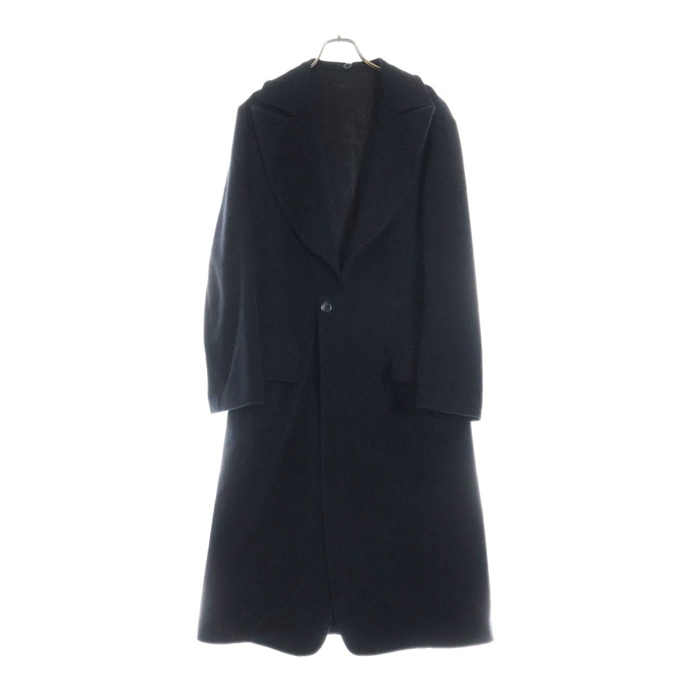Yohji Yamamoto(ヨウジヤマモト) 06AW ファー付き ロングチェスターコート ブラック FB-C17-191 レディース