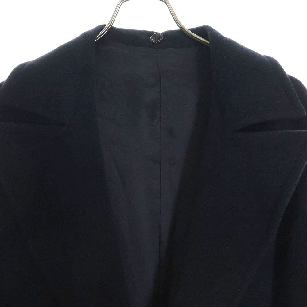 Yohji Yamamoto(ヨウジヤマモト) 06AW ファー付き ロングチェスターコート ブラック FB-C17-191 レディース