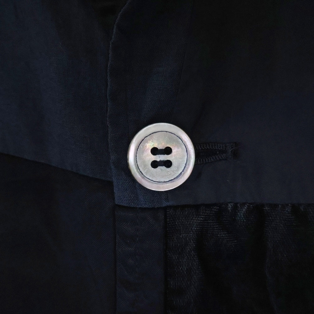 tricot COMME des GARCONS(トリコ コム デ ギャルソン) 06SS パッチワーク キュプラ テーラードジャケット ブラック/ネイビー TQ-J054 AD2005
