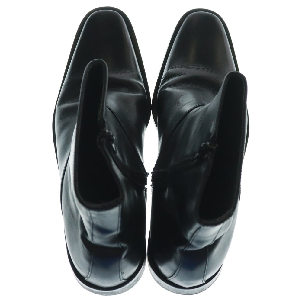 Yohji Yamamoto(ヨウジヤマモト) ×BRUNO BORDESE ブルーノ ボルデーゼ サイドジップ レザーヒールブーツ ブラック