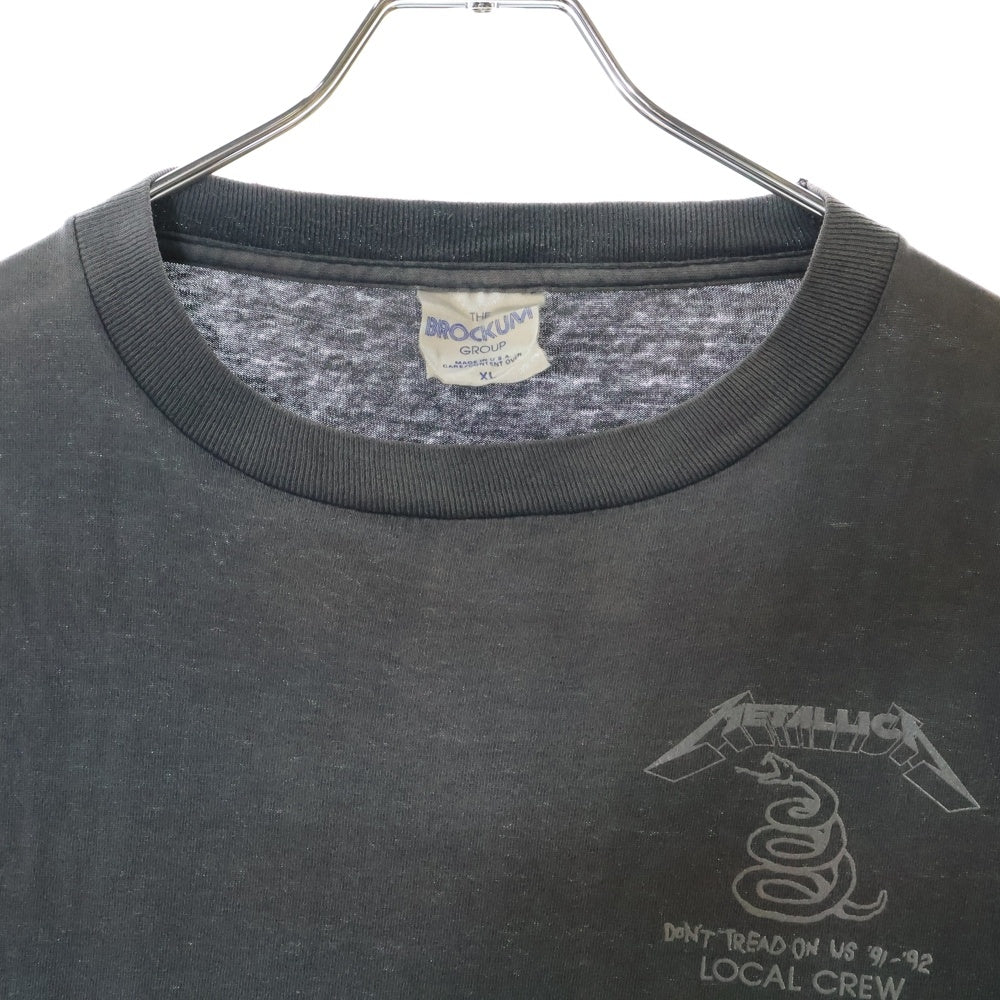 VINTAGE(ヴィンテージ) 90S METALLICA DON'T TREAD ON US '91-'92 LOCAL CREW メタリカ ローカルクルー 半袖Tシャツ カットソー グレー