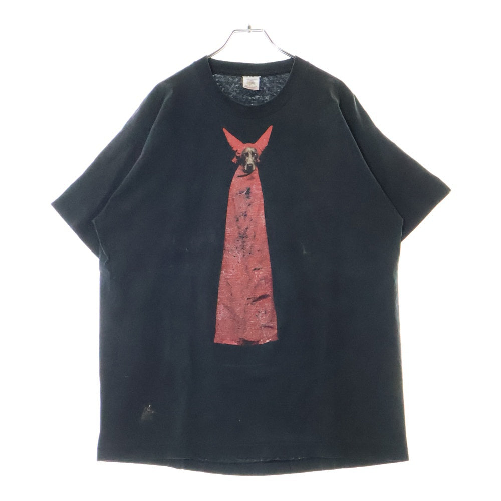 VINTAGE(ヴィンテージ) 90S WILLIAM WEGMAN ウィリアムウェグマン プリント 半袖Tシャツ カットソー ブラック