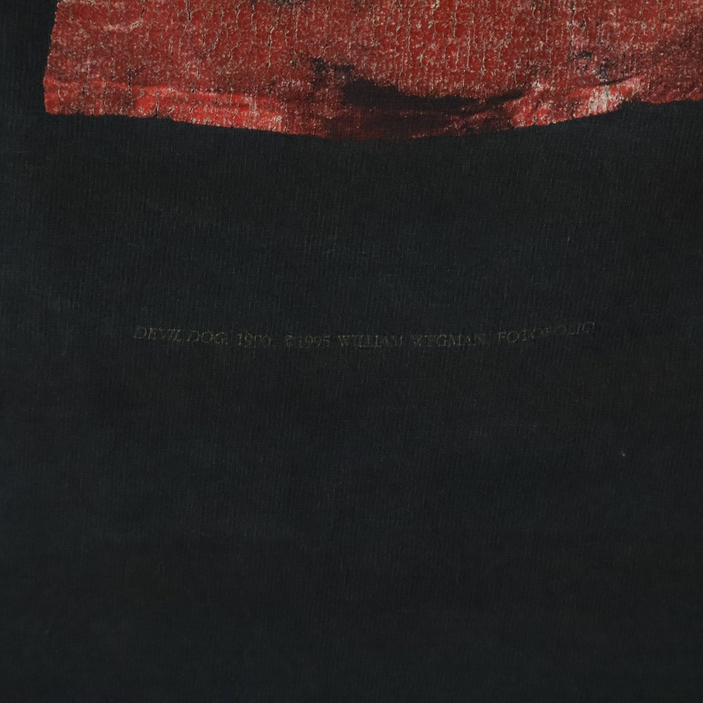 VINTAGE(ヴィンテージ) 90S WILLIAM WEGMAN ウィリアムウェグマン プリント 半袖Tシャツ カットソー ブラック