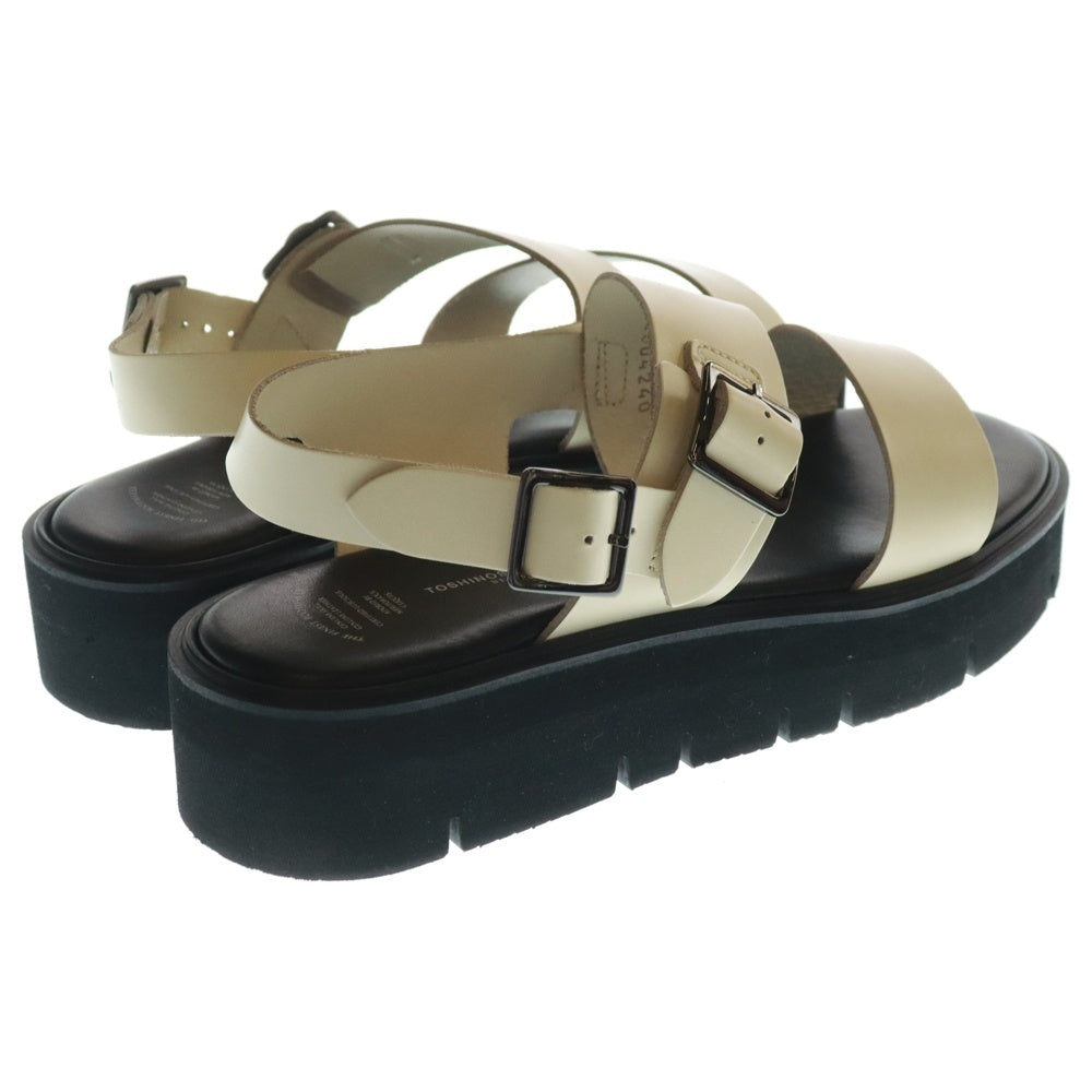 BEAUTIFUL SHOES TOSHINOSUKE TAKEGAHARA(ビューティフルシューズ) S S BELT SANDALSアンクル ストラップ レザー サンダル アイボリー レディース
