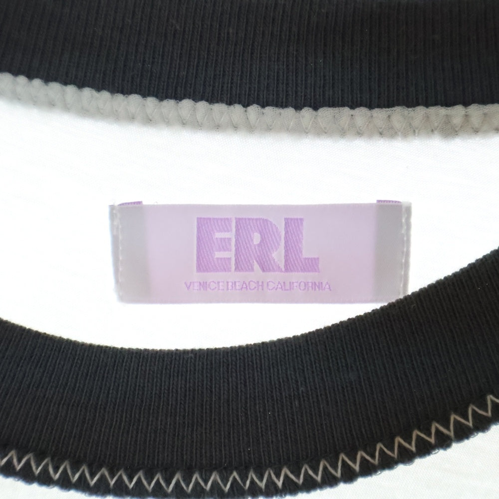 ERL(イーアールエル) MAKE BELIEVE リンガーTシャツ ホワイト