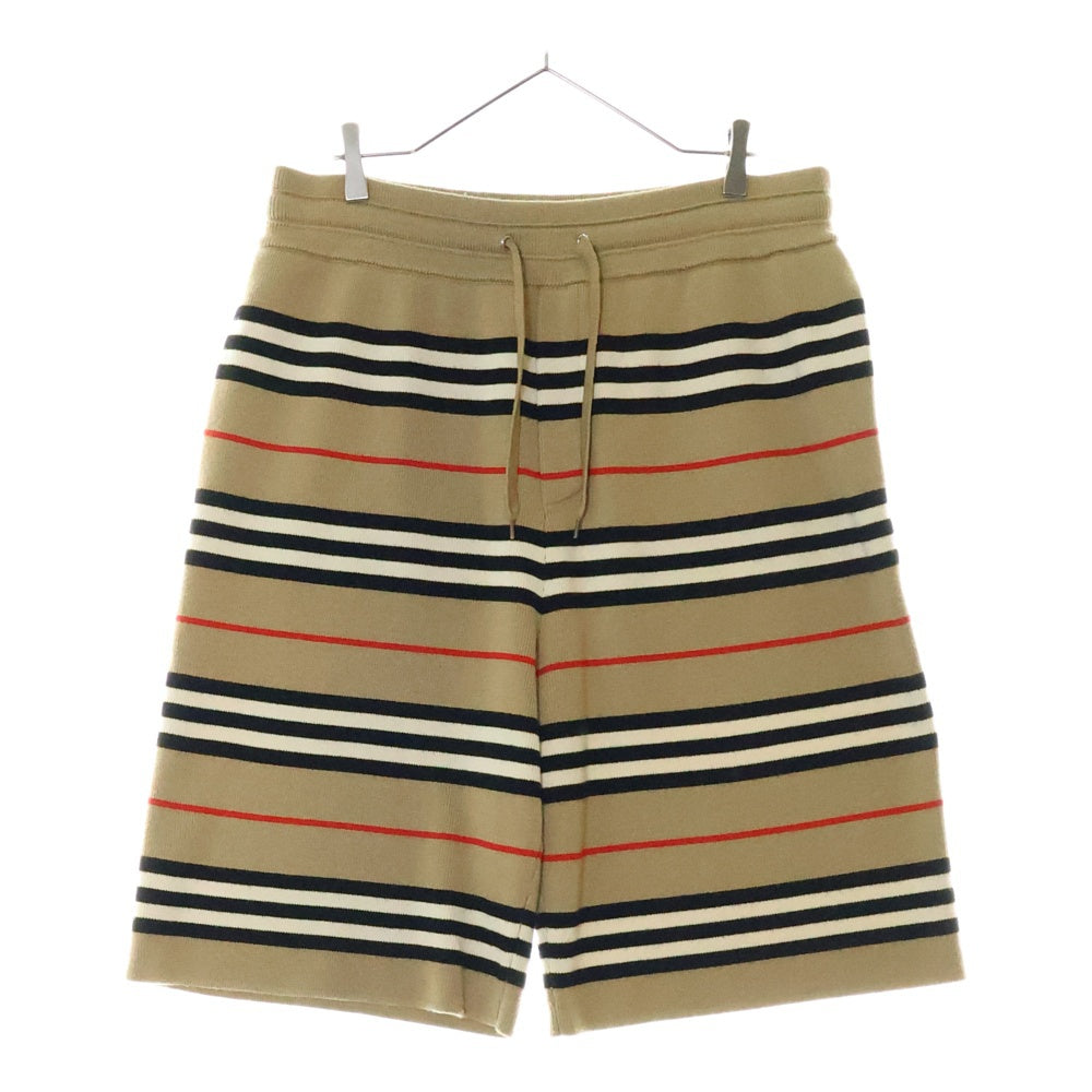 BURBERRY(バーバリー) ケントン ストライプ ニット ショーツ ベージュ 8011580