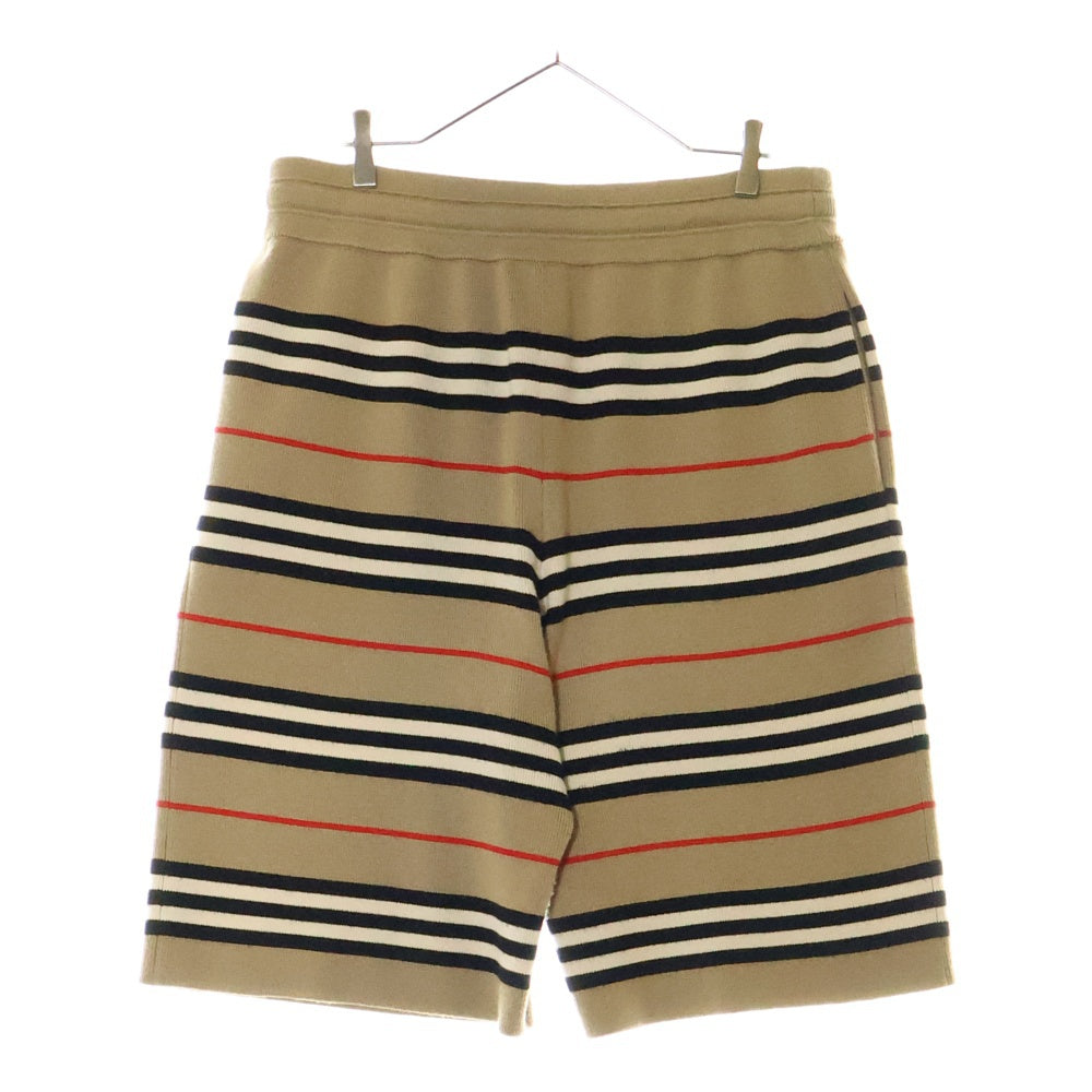 BURBERRY(バーバリー) ケントン ストライプ ニット ショーツ ベージュ 8011580