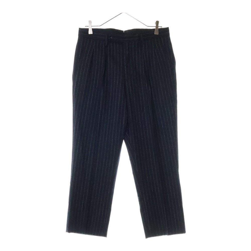 UNITED ARROWS(ユナイテッドアローズ) ストライプ ウール スラックス トラウザー ネイビー 1121-128-2442