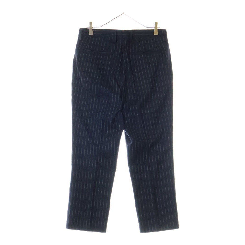 UNITED ARROWS(ユナイテッドアローズ) ストライプ ウール スラックス トラウザー ネイビー 1121-128-2442