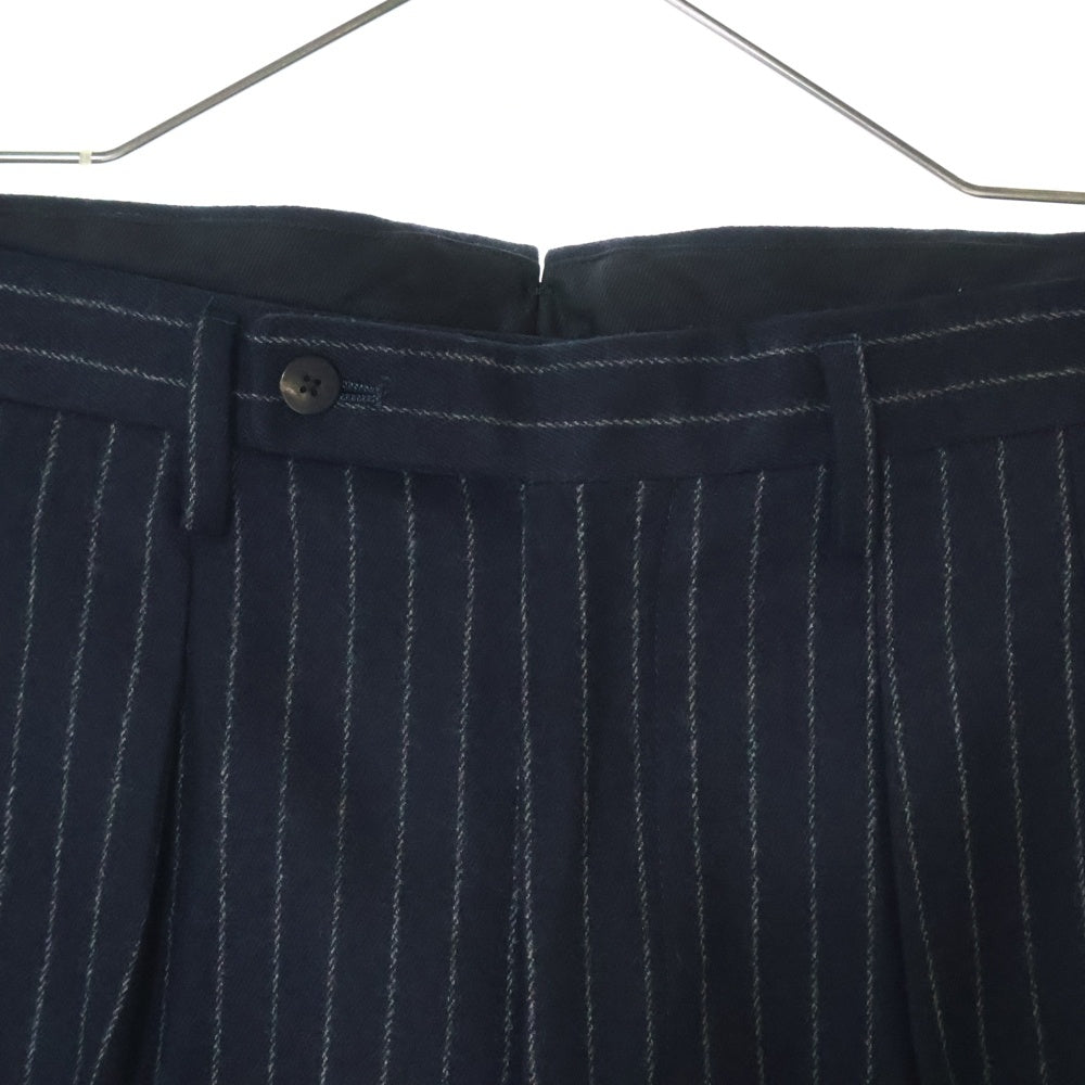 UNITED ARROWS(ユナイテッドアローズ) ストライプ ウール スラックス トラウザー ネイビー 1121-128-2442