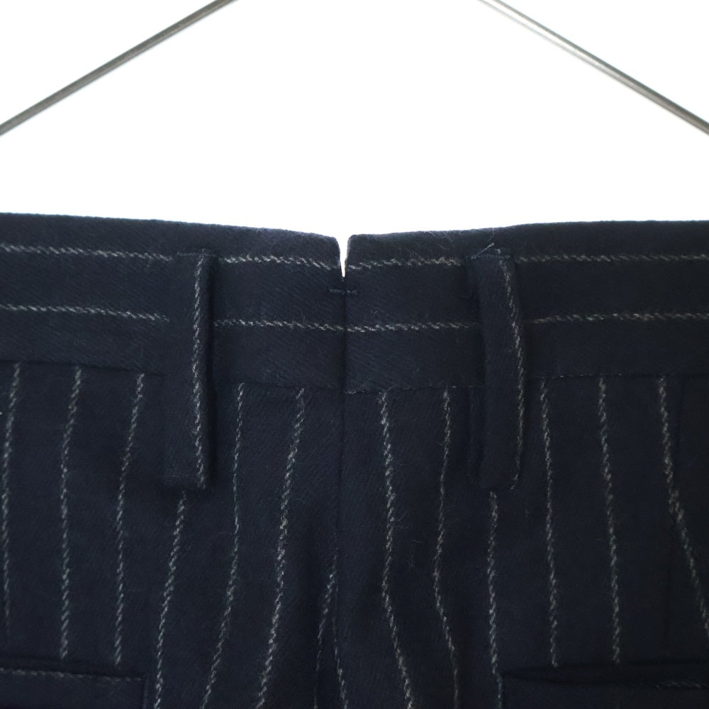 UNITED ARROWS(ユナイテッドアローズ) ストライプ ウール スラックス トラウザー ネイビー 1121-128-2442
