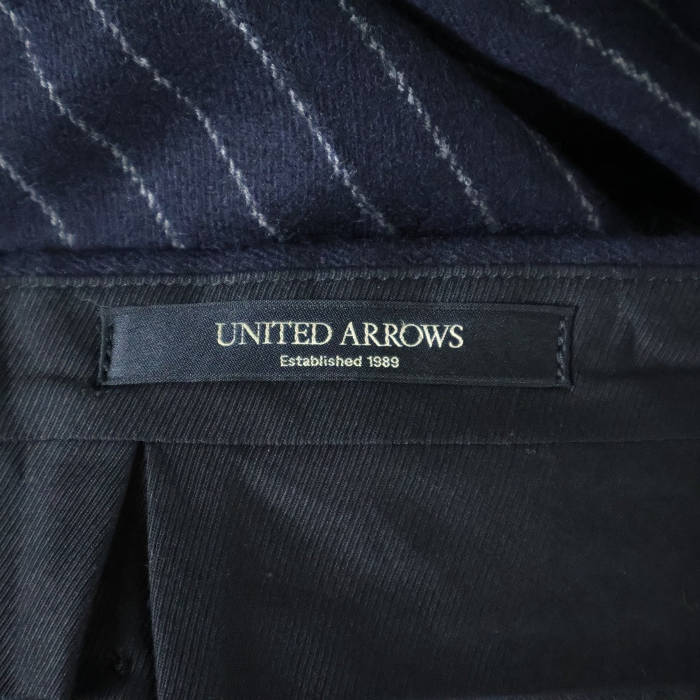 UNITED ARROWS(ユナイテッドアローズ) ストライプ ウール スラックス トラウザー ネイビー 1121-128-2442