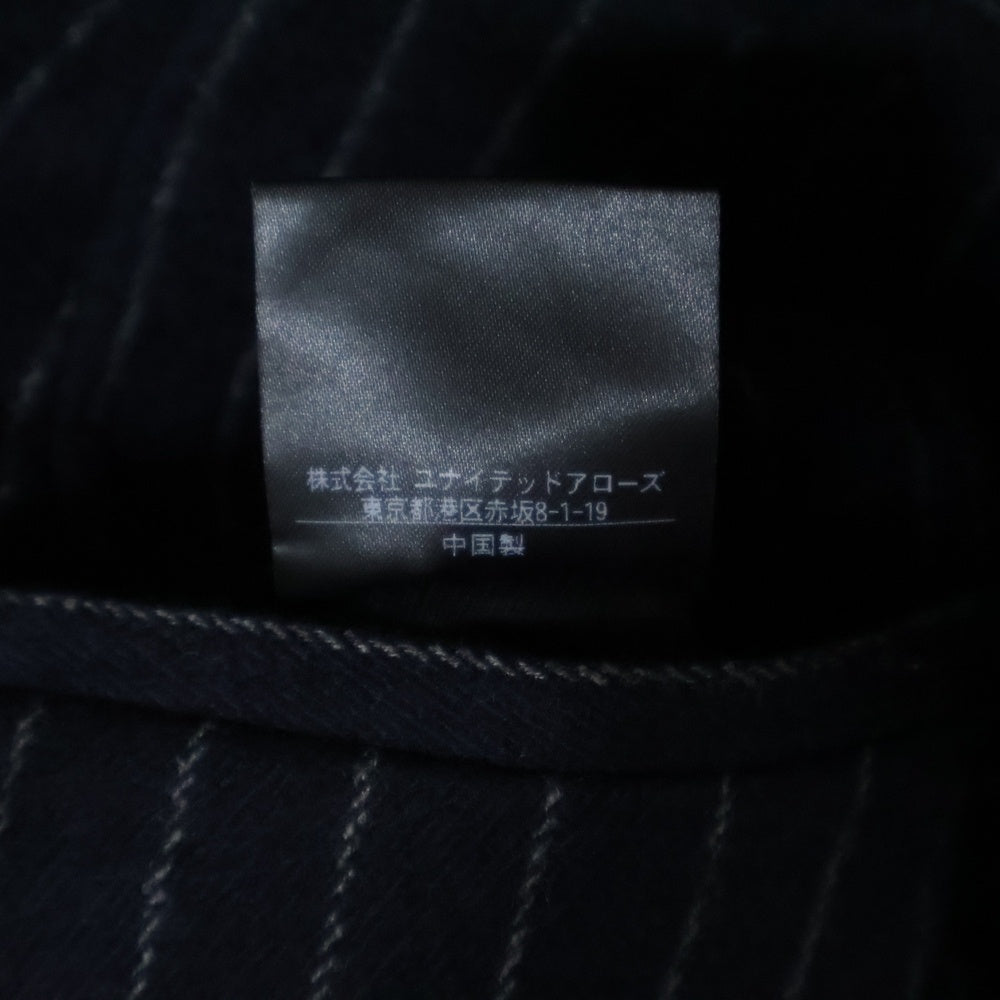 UNITED ARROWS(ユナイテッドアローズ) ストライプ ウール スラックス トラウザー ネイビー 1121-128-2442