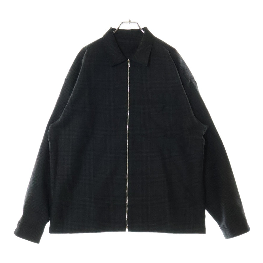PRADA(プラダ) グレンチェック ウールジップシャツ ブラック SC540 S211 150X