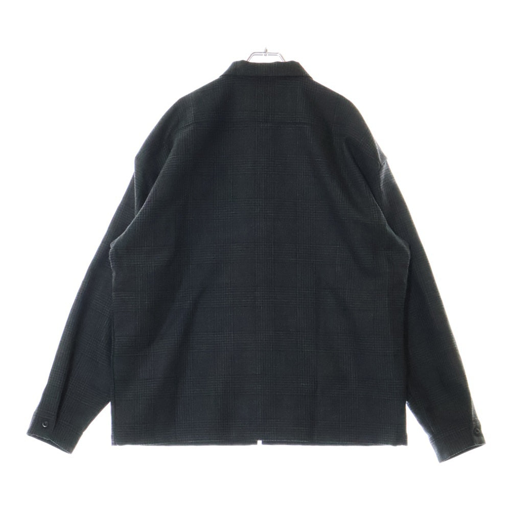 PRADA(プラダ) グレンチェック ウールジップシャツ ブラック SC540 S211 150X