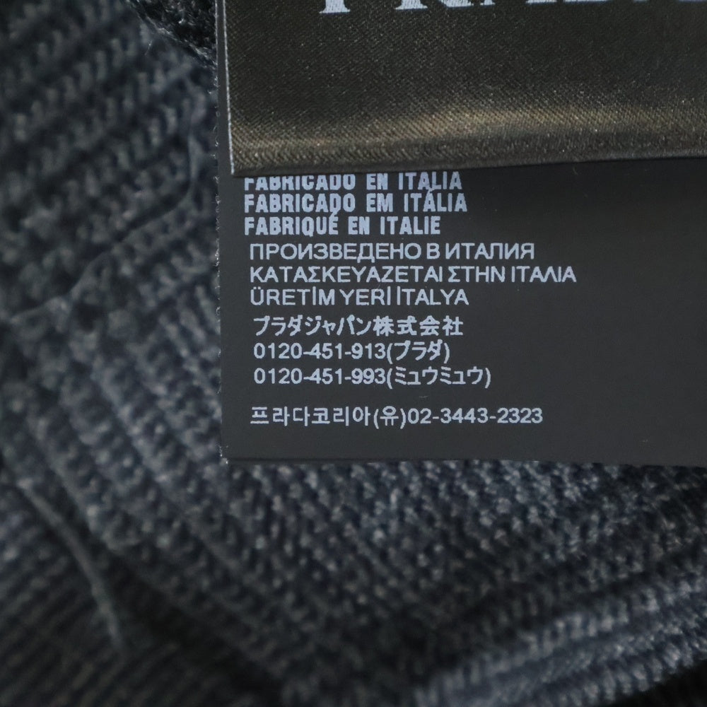 PRADA(プラダ) グレンチェック ウールジップシャツ ブラック SC540 S211 150X