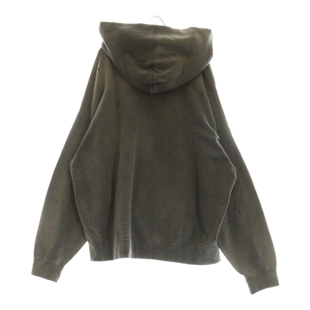 VISVIM(ヴィスヴィム) 22AW AMPLUS SB HOODIE P.O. CRASH アンプラス フーディ クラッシュ加工パーカー グレー 0122205010015