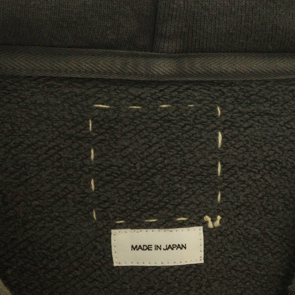 VISVIM(ヴィスヴィム) 22AW AMPLUS SB HOODIE P.O. CRASH アンプラス フーディ クラッシュ加工パーカー グレー 0122205010015
