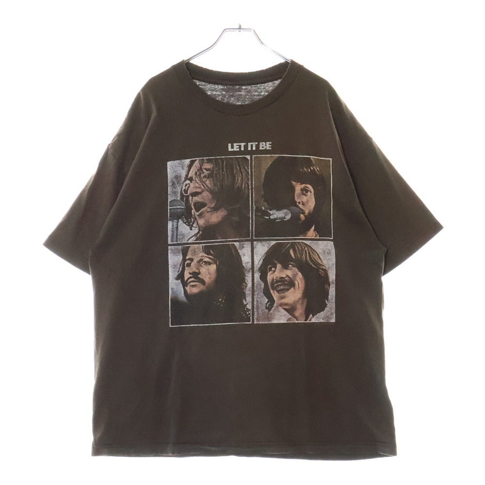 VINTAGE(ヴィンテージ) 00S THE BEATLES LET IT BE ビートルズ レットイットビー フロントプリント 半袖Tシャツ カットソー ブラウン