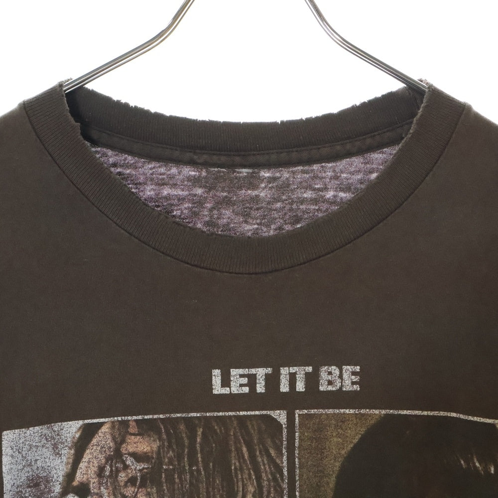 VINTAGE(ヴィンテージ) 00S THE BEATLES LET IT BE ビートルズ レットイットビー フロントプリント 半袖Tシャツ カットソー ブラウン