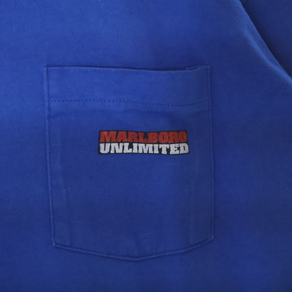 VINTAGE(ヴィンテージ) 90S VINTAGE MARLBORO UNLIMITED ヴィンテージ マルボロアンリミテッド バックプリント 半袖ポケットTシャツ カットソー ブルー