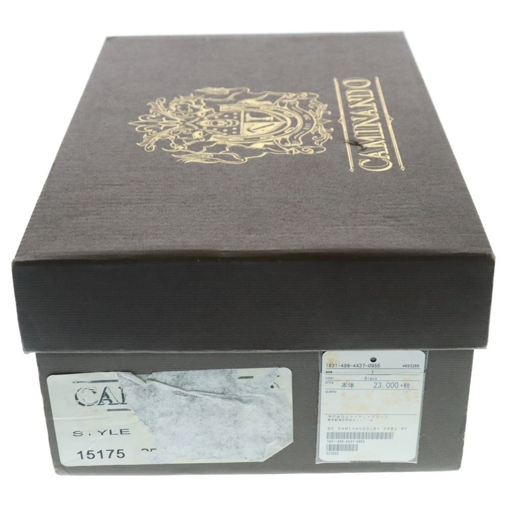 CAMINANDO(カミナンド) ×B&Y UNITED ARROWS ビューティアンドユース ユナイテッドアローズ クロコ エンボスレザー コインローファー ブラック