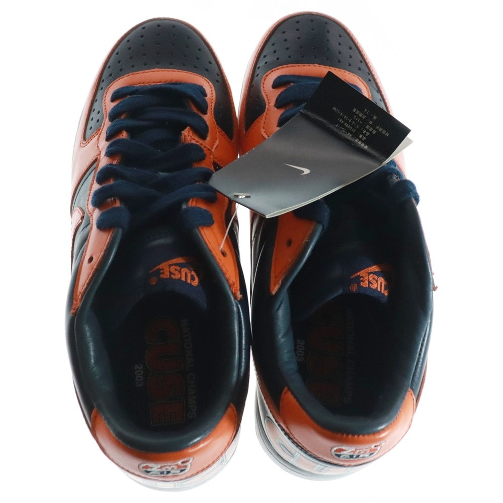 NIKE(ナイキ) 【観賞用 2004年製】 TERMINATOR ZOOM LOW SYRACUSE ターミネーター ズーム シラキュース ローカットスニーカー ネイビー/オレンジ US9/27cm 310208-481