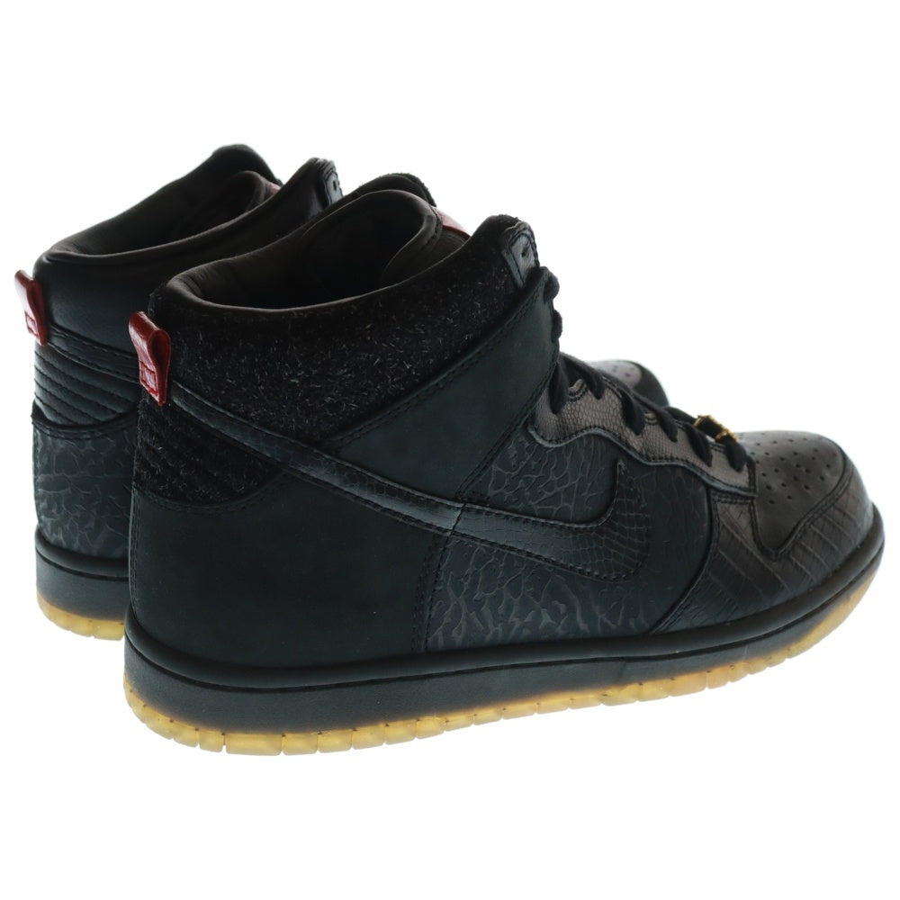 NIKE(ナイキ) 【観賞用 2012年製】 DUNK HIGH PREMIUM QS MIGHT CROWN 20TH ANNIVERSARY ダンク プレミアム ハイカットスニーカー ブラック US9.5/27.5cm 503766-001