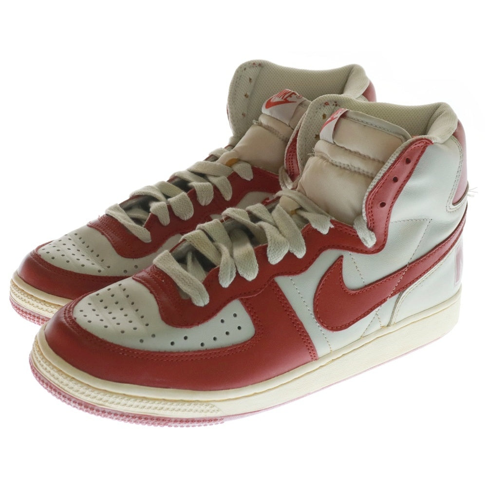 NIKE(ナイキ) 【観賞用 2008年製】 TERMINATOR HIGH VNTG BE TRUE YOUR SCHOOL ターミネーター ヴィンテージ ハイカットスニーカー ホワイト/レッド US9.5/27.5cm 318677-061