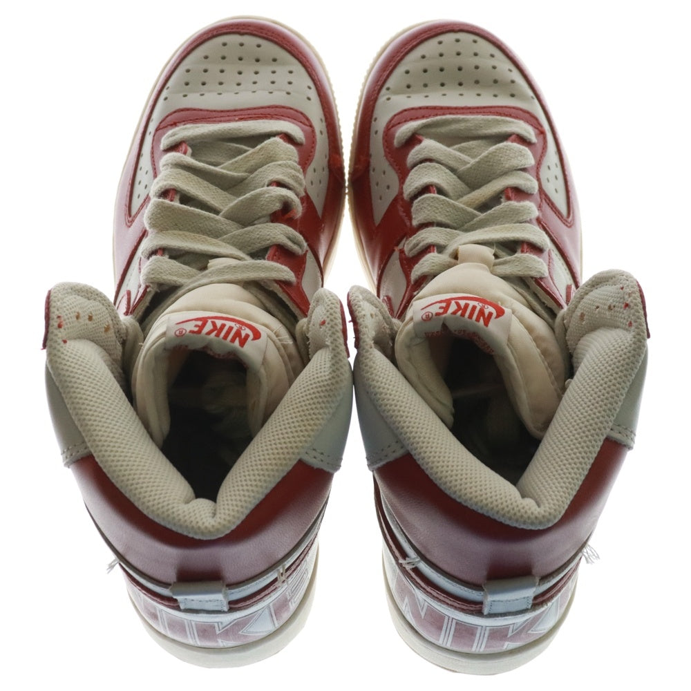 NIKE(ナイキ) 【観賞用 2008年製】 TERMINATOR HIGH VNTG BE TRUE YOUR SCHOOL ターミネーター ヴィンテージ ハイカットスニーカー ホワイト/レッド US9.5/27.5cm 318677-061