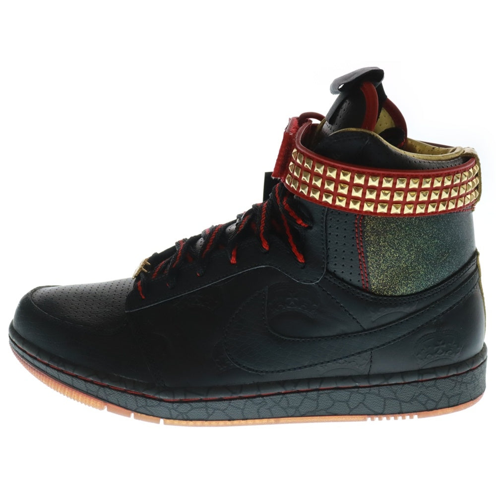 NIKE(ナイキ) 【観賞用 2009年製】 DYNASTY HIGH MIGHTY CROWN ダイナスティ マイティ クラウン ハイカットスニーカー ブラック/レッド US9.5/27.5cm 388986-001