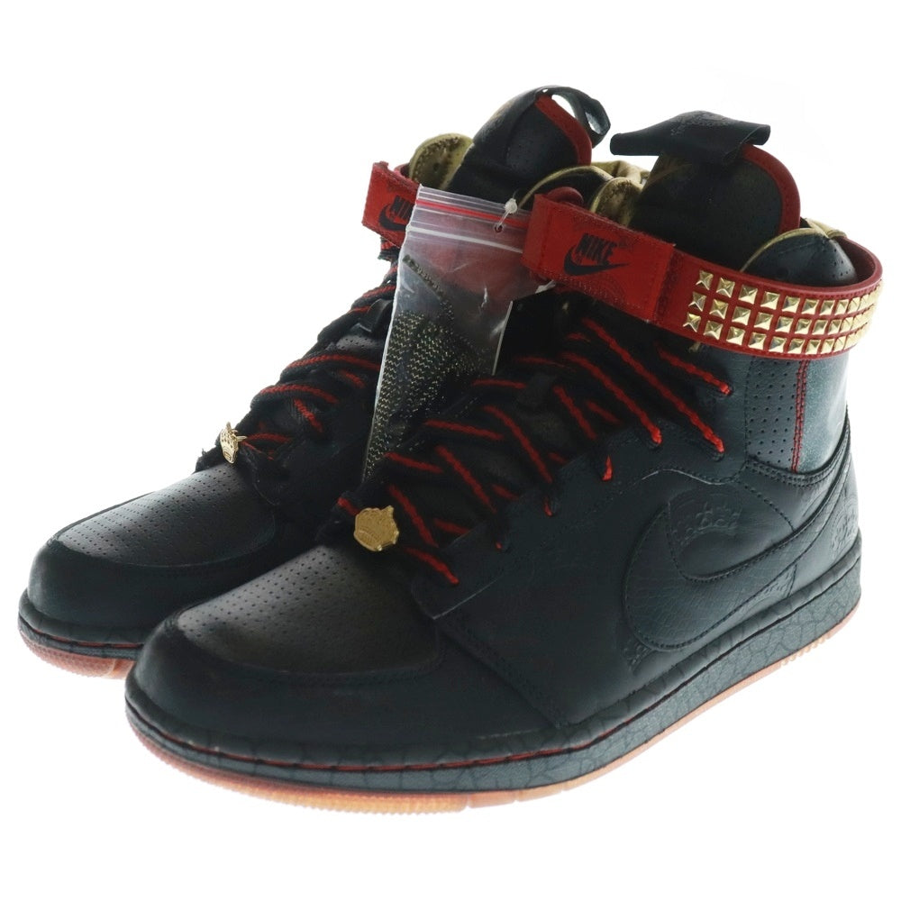 NIKE(ナイキ) 【観賞用 2009年製】 DYNASTY HIGH MIGHTY CROWN ダイナスティ マイティ クラウン ハイカットスニーカー ブラック/レッド US9.5/27.5cm 388986-001