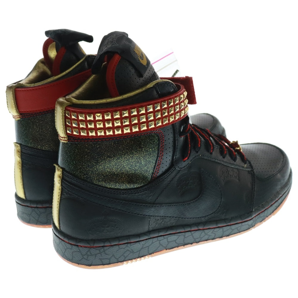 NIKE(ナイキ) 【観賞用 2009年製】 DYNASTY HIGH MIGHTY CROWN ダイナスティ マイティ クラウン ハイカットスニーカー ブラック/レッド US9.5/27.5cm 388986-001