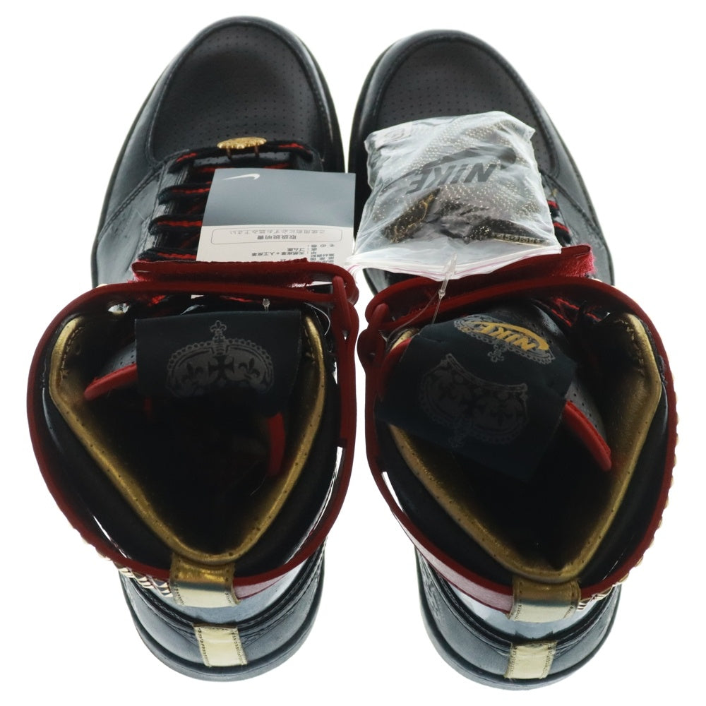 NIKE(ナイキ) 【観賞用 2009年製】 DYNASTY HIGH MIGHTY CROWN ダイナスティ マイティ クラウン ハイカットスニーカー ブラック/レッド US9.5/27.5cm 388986-001
