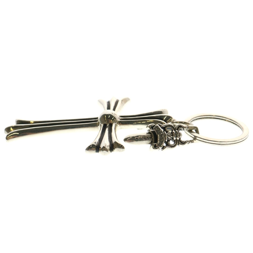 CHROME HEARTS(クロムハーツ) CH CRS LG&No5 DGGR ラージクロス#5ダガー キーリング シルバー