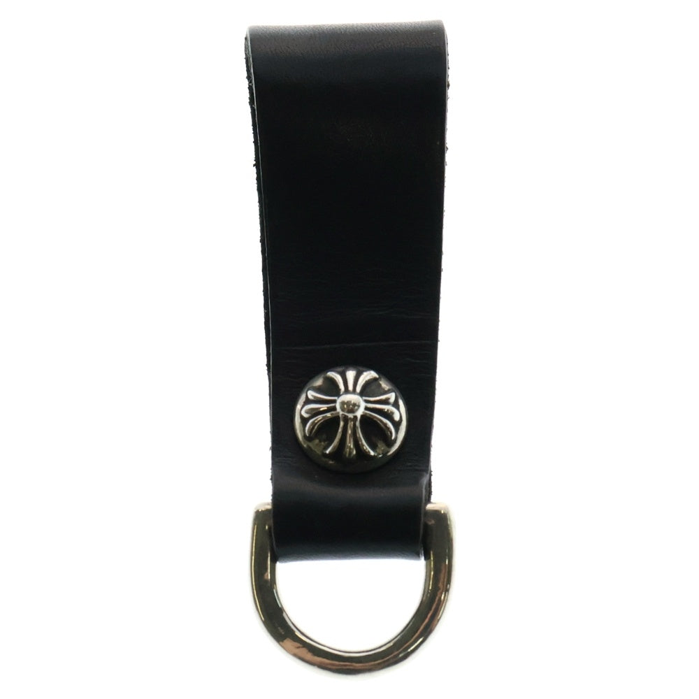 CHROME HEARTS(クロムハーツ) BELT LOOP D RING Dリング クロスボールベルトループ ブラック/シルバー BCA415
