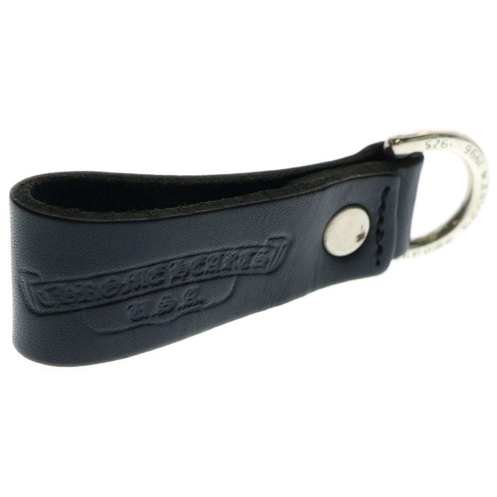 CHROME HEARTS(クロムハーツ) BELT LOOP D RING Dリング クロスボールベルトループ ブラック/シルバー BCA415