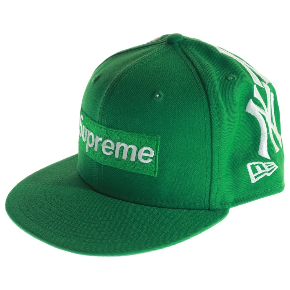 SUPREME(シュプリーム) 21AW ×NEW ERA New York Yankees Box Logo Cap ニューエラ ニューヨークヤンキース ボックスロゴ 6パネル ベースボールキャップ 帽子 グリーン