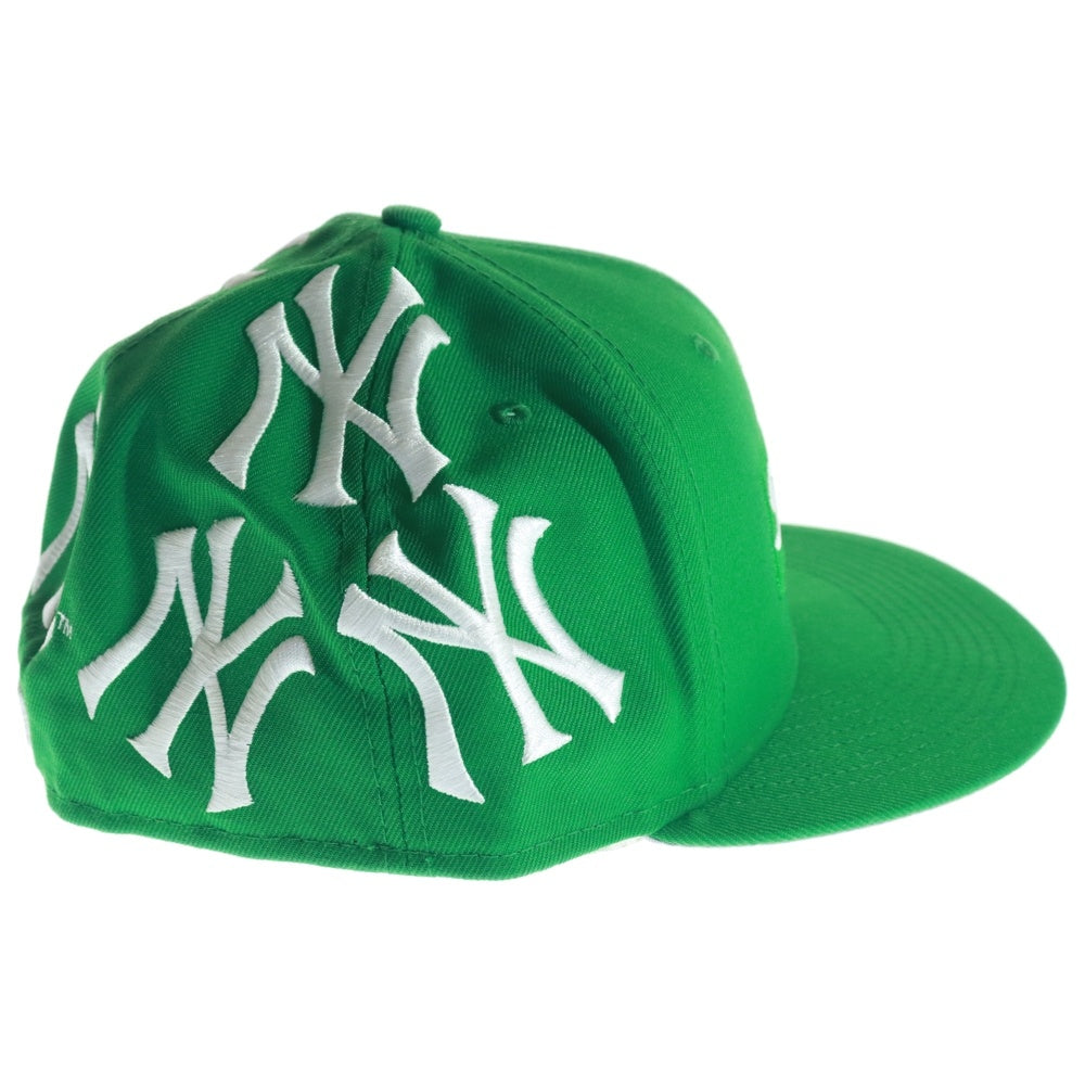SUPREME(シュプリーム) 21AW ×NEW ERA New York Yankees Box Logo Cap ニューエラ ニューヨークヤンキース ボックスロゴ 6パネル ベースボールキャップ 帽子 グリーン