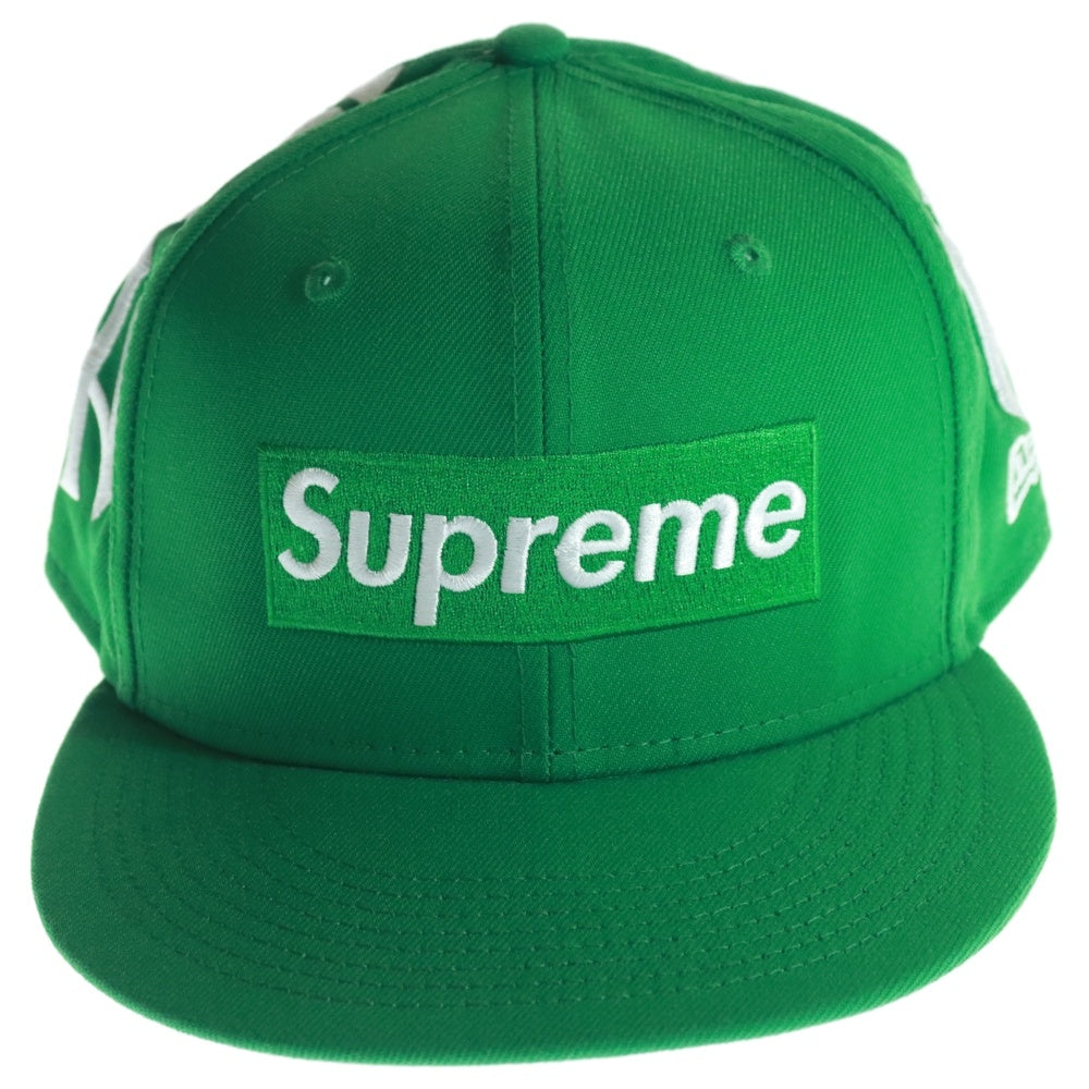 SUPREME(シュプリーム) 21AW ×NEW ERA New York Yankees Box Logo Cap ニューエラ ニューヨークヤンキース ボックスロゴ 6パネル ベースボールキャップ 帽子 グリーン