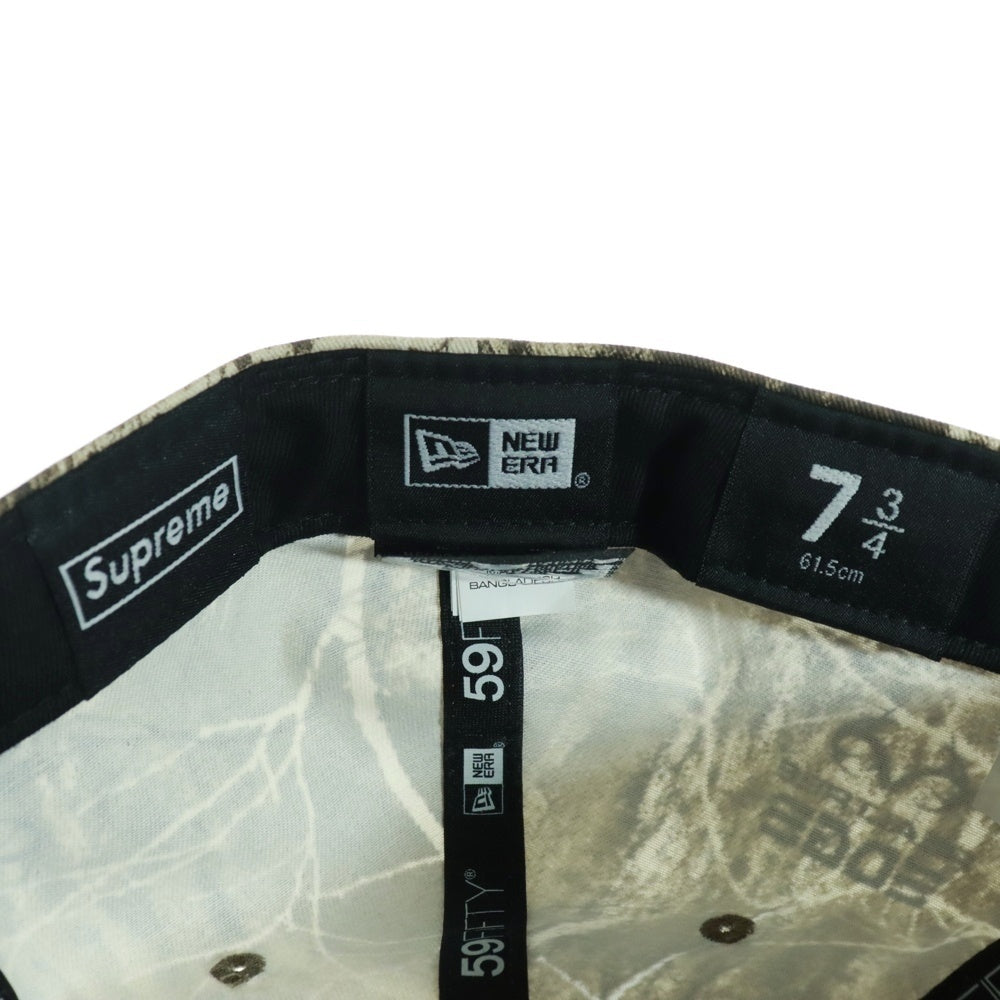 SUPREME(シュプリーム) 24SS ×NEW ERA Gold Cross S Logo Cap ニューエラ ゴールドクロス Sロゴ リアルツリーカモ 6パネル ベースボールキャップ 帽子 ブラウン