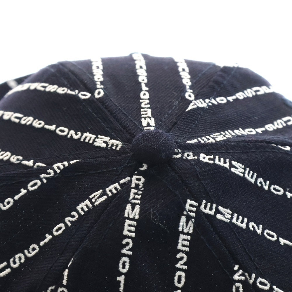 SUPREME(シュプリーム) 19SS ×NEW ERA Text Stripe Cap ニューエラ テキストストライプ 6パネル ベースボールキャップ 帽子 ネイビー
