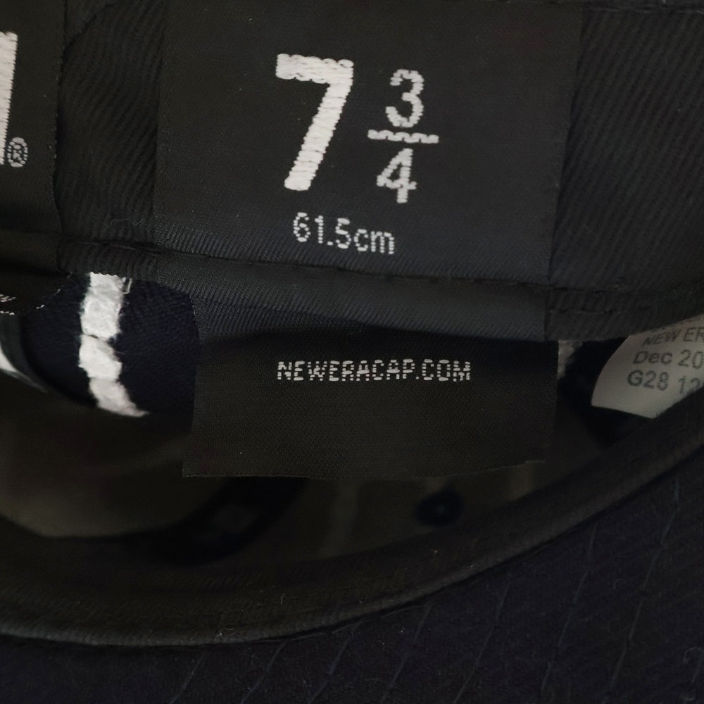 SUPREME(シュプリーム) 19SS ×NEW ERA Text Stripe Cap ニューエラ テキストストライプ 6パネル ベースボールキャップ 帽子 ネイビー
